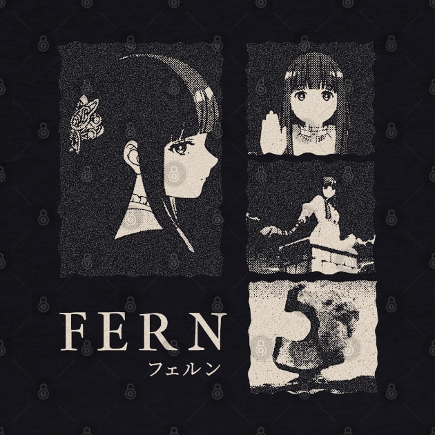 Fern Gloomy Halftone Fanart Design by Gloomeeey